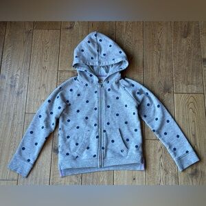 Peek Girls Polka Dot Full Zip Hoodie Sweatshirt size XS 4-5